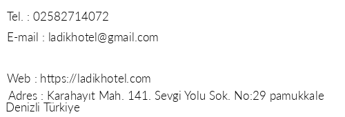 Ladik Termal Hotel telefon numaralar, faks, e-mail, posta adresi ve iletiim bilgileri